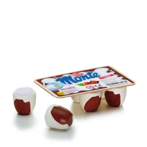 Yaourt Crème Chocolat et Lait de Zott en bois à jouer – 6 pièces