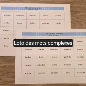 Loto des mots complexes