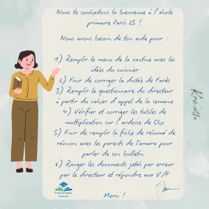 Bienvenue à l'école primaire Paris 23