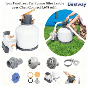 Pompe filtre à sable avec ChemConnect 5,678 m3/h – Bestway