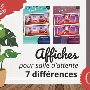 Affiche "Jouons en attendant" Différences Château / Chambre