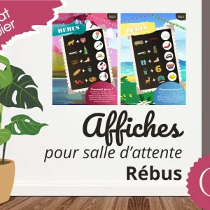 Affiche "Jouons en attendant" Rébus