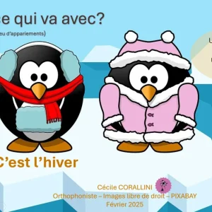 Qu'est-ce qui va avec ? Hiver (jeu d'appariements LE)