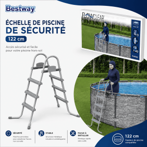 Echelle de piscine de sécurité 122 cm – Bestway
