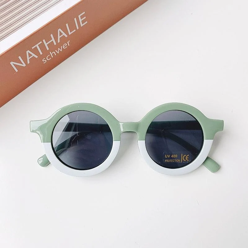 Lunettes de soleil rondes bicolore – Image 7