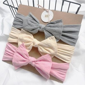 Bandeau fille 3 couleurs unies (lot de 3)