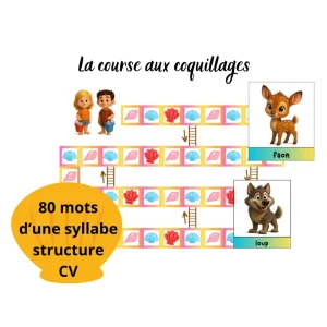 la course aux coquillages - mots de 1 syllabe