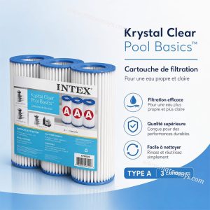 Lot De 3 Cartouches De Filtration Type A Pour Piscine – Intex