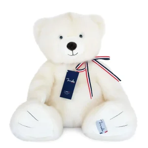 Ours traditionnel blanc poudré – L’Ours Maïlou fait main