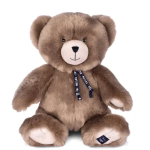L’ours Maïlou Peluche Taupe – Peluche élégante Made in France