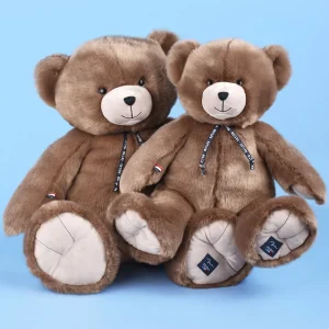 Ours peluche Maïlou taupe – Fabriqué main en Bretagne