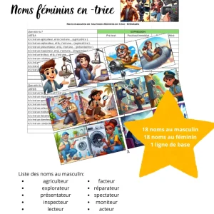 Noms masculins en -teur/noms féminins en -trice