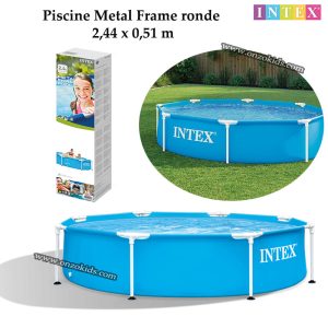Piscine hors sol Metal Frame ronde 244 x 51 Cm – Intex