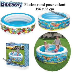 Piscine gonflable ronds pour enfant 196 x 53 cm – Bestway