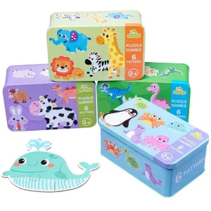 Puzzle Formes avec Boîte Métallique - Jeu Éducatif pour Enfants