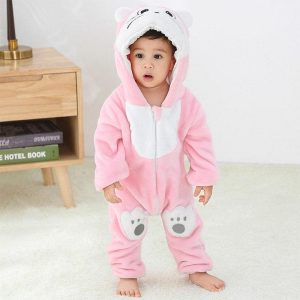 Combinaison pyjama chat bébé