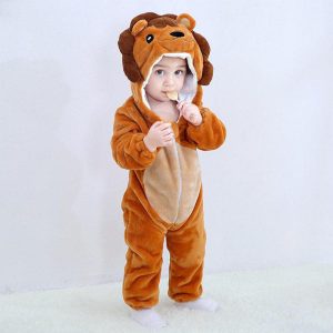 Combinaison pyjama lion bébé