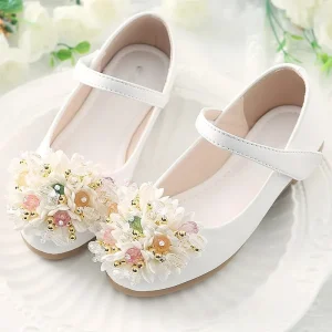 Ballerines enfant bouquet de fleurs