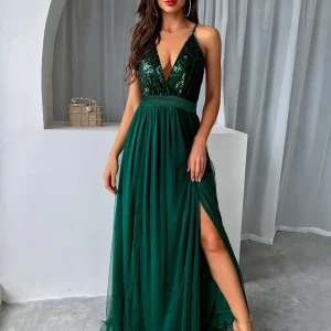 Robe Noël femme brillante