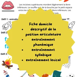 Fiche entraînement à domicile F initial