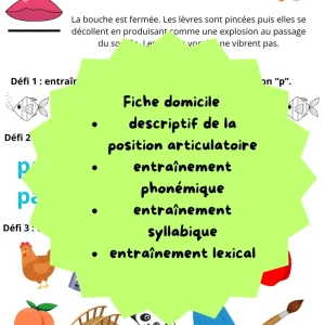 Fiche entraînement à domicile p initial