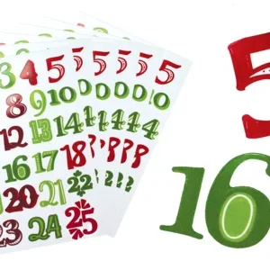 Gommettes Chiffres pour Calendrier de l’Avent – 150 pcs