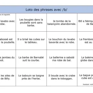 Loto des phrases