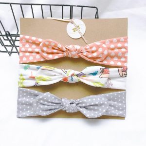 Bandeau fille avec motifs coeurs (lot de 3)
