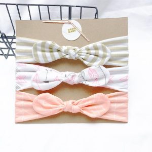 Bandeau fille motifs et couleur différents (lot de 3)