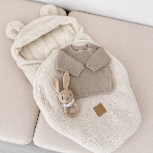 Couverture d'emmaillotage en peluche Bearly - Ours