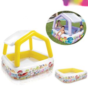 Piscine gonflable avec auvent 157 x 157 x 122 cm – Intex