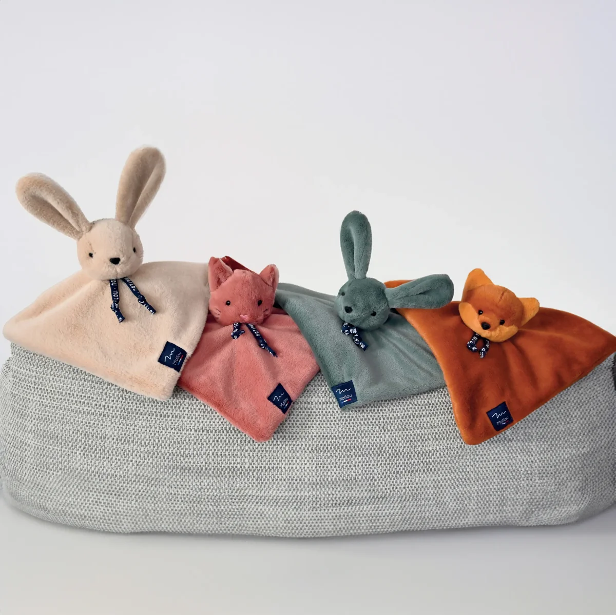 Doudou plat Chat Rose Dorlotin – Doudou fait main 27 cm – Image 3
