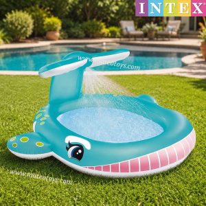 Piscine Gonflable Baleine Avec Fontaine Intégrée pour Bébé et Enfant – Intex