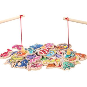 Jeu de Pêche Magnétique en Bois