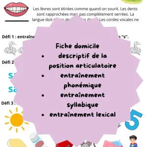 Fiche entraînement à domicile s position initiale