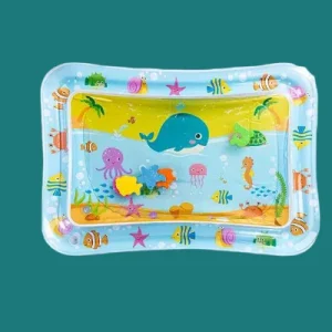 Tapis d'eau bébé | Coussin gonflable baleine pour nourrissons
