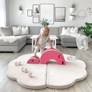 Tapis de jeu et d'éveil en velours | Nuage