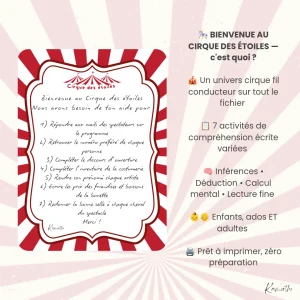 🎪 Bienvenue au cirque des étoiles 🎪